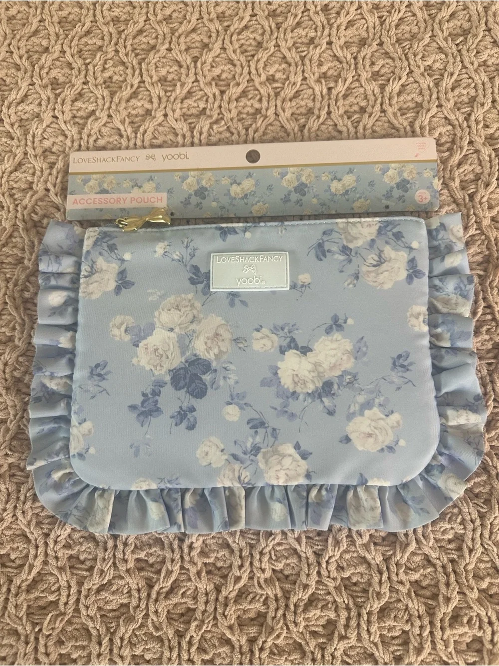 💙 LoveShackFancy Everblooming Rosettes Pencil Case with Ruffles 💙